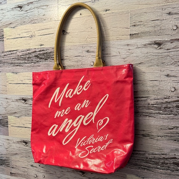 Victoria's Secret Make Me An Angel Vinyl Pink Weekender Tote Bag - Picture 2 of 10